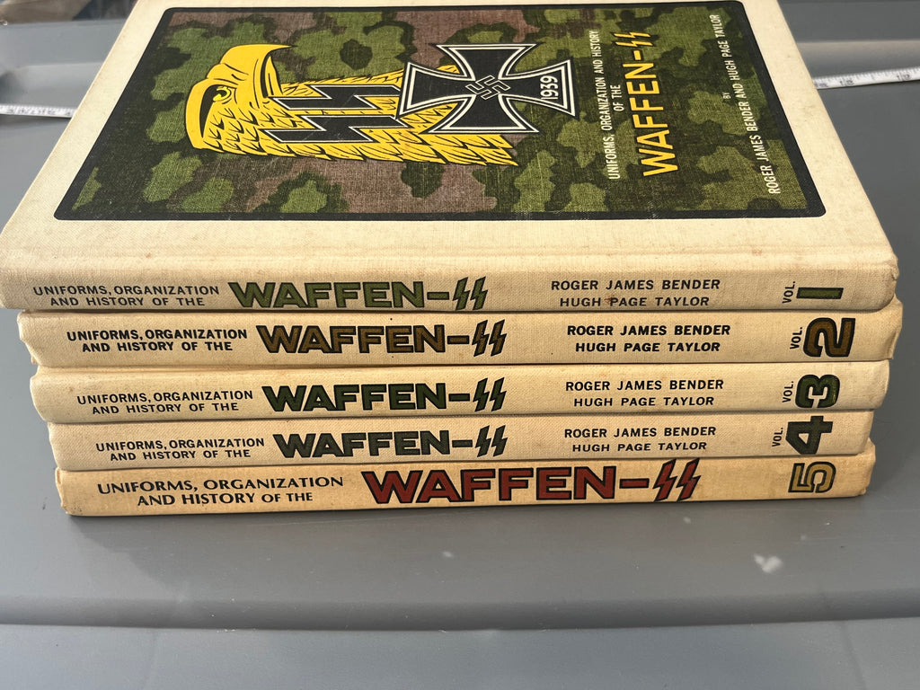 UNIFORMS, ORGANIZATION AND HISTORY OF THE WAFFEN-SS Volume 1 - 5 - Complete Set - Reference Book