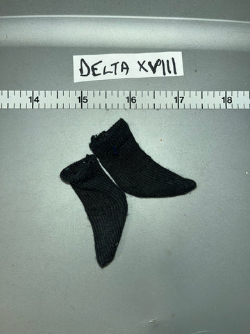 1:6 Scale Modern Era Black Socks