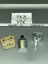 1:6 Scale WWII US Canteen, Cup, Pouch - Ranger Medic Wade - Facepool