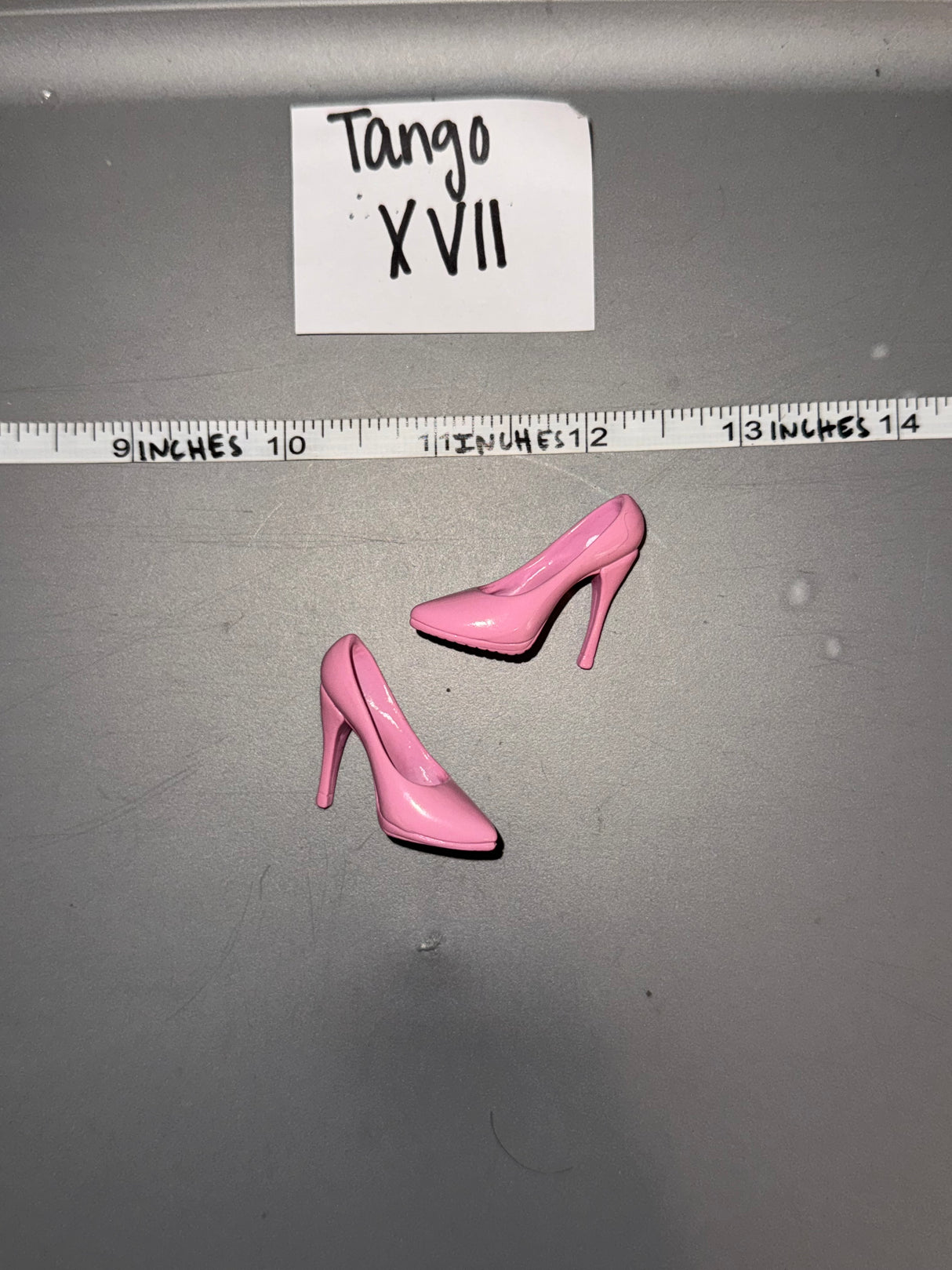 1:6 Scale Modern Civilian Female Pink High Heel Shoes