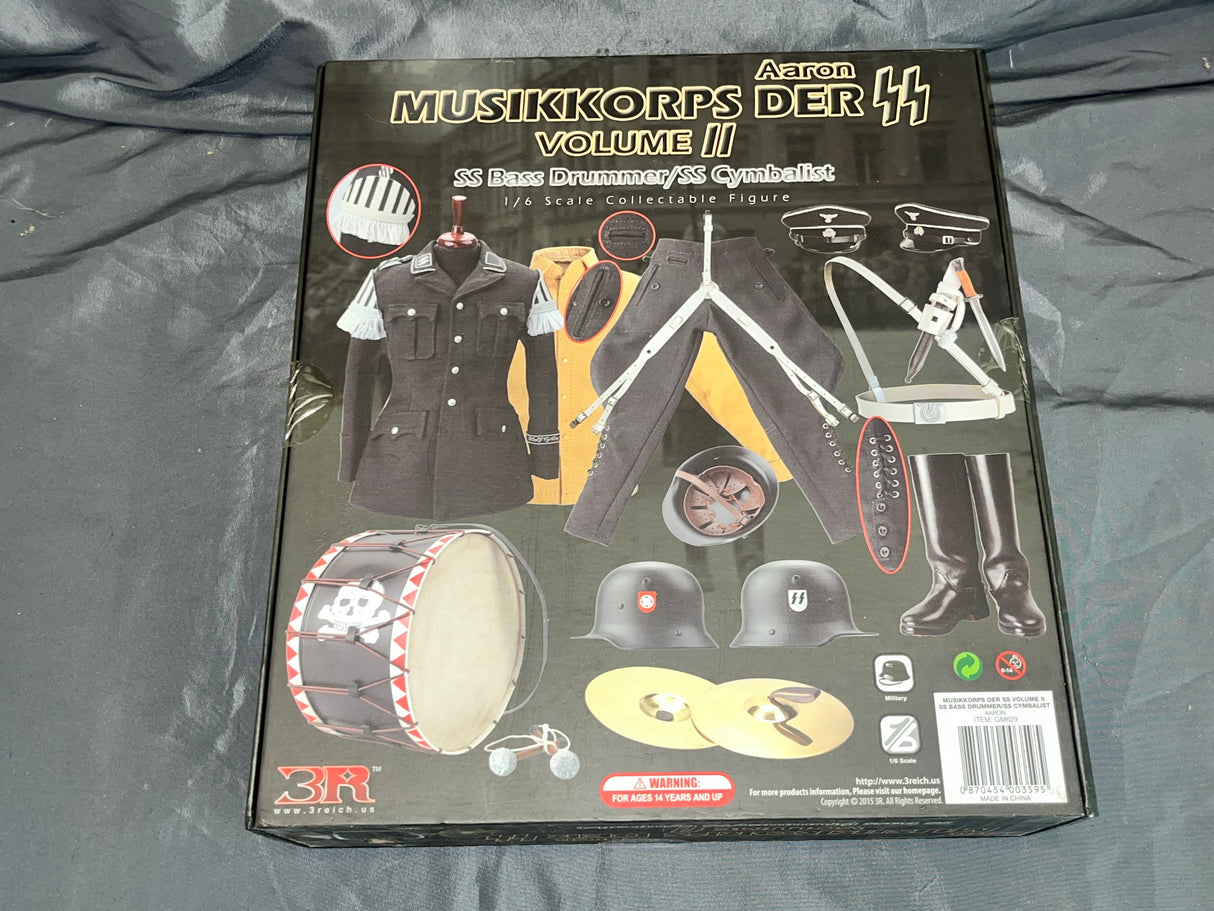 1/6 Scale WWII German Bass Drummer Musikkorps Aaron Dress Figure - NIB DID