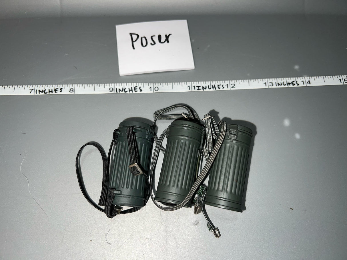 1:6 WWII German Gas Mask Canister Lot