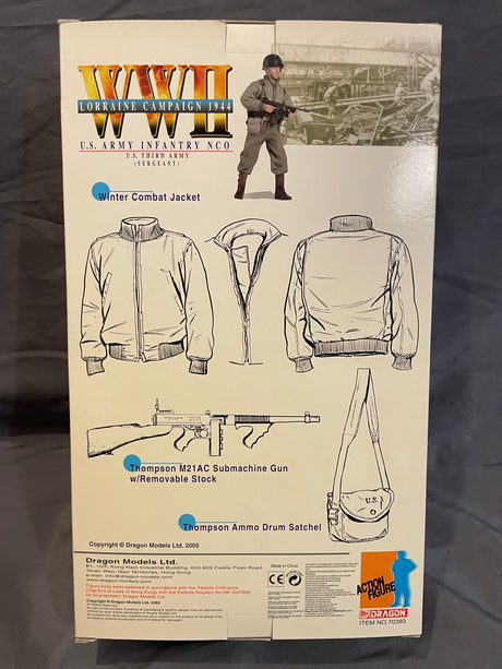 1/6 Scale WWII US Army Infantry NCO Sergeant Bobby Dalton Lorraine Campaign 1944 - NIB Dragon