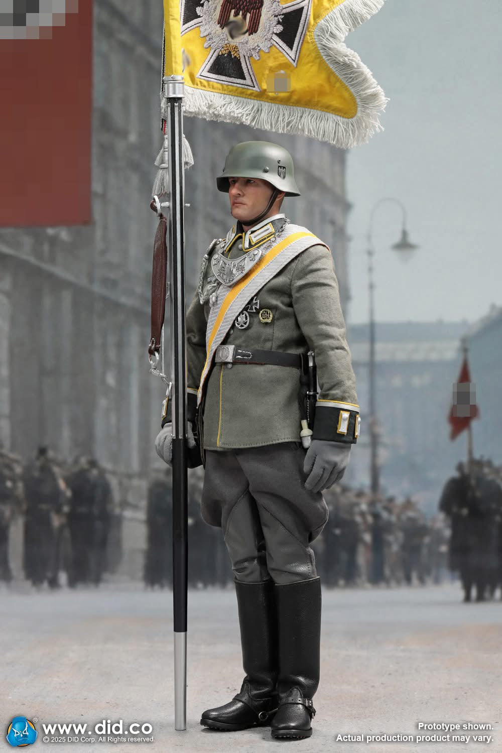 1/6 Scale WWII German Cavalry Standard Bearer Dress Uniform Figure - NIB DID D80193