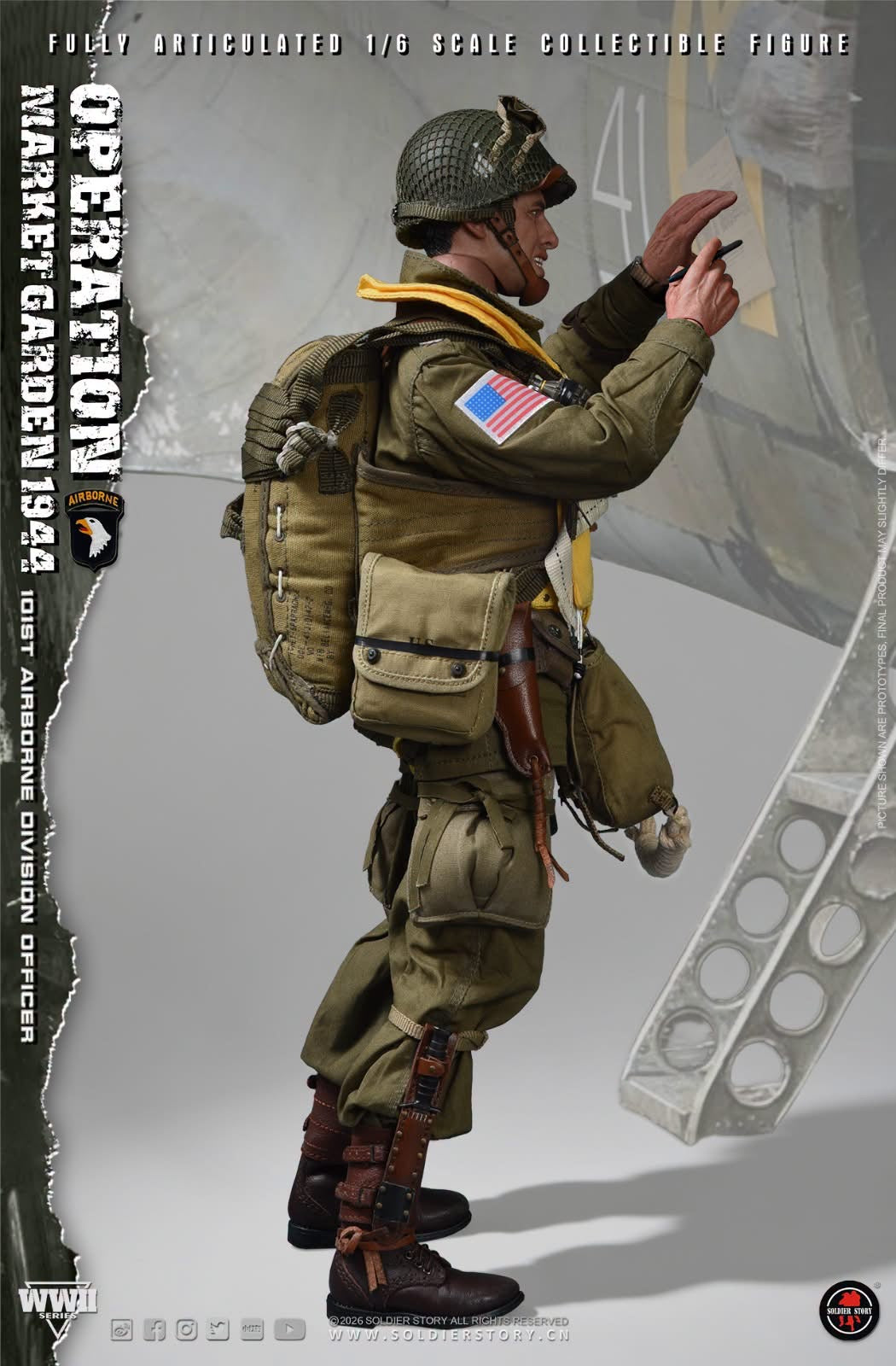 *Preorder* 1/6 Scale WWII US 101st Airborne Paratrooper Officer Operation Market Garden - Soldier Story - SS145