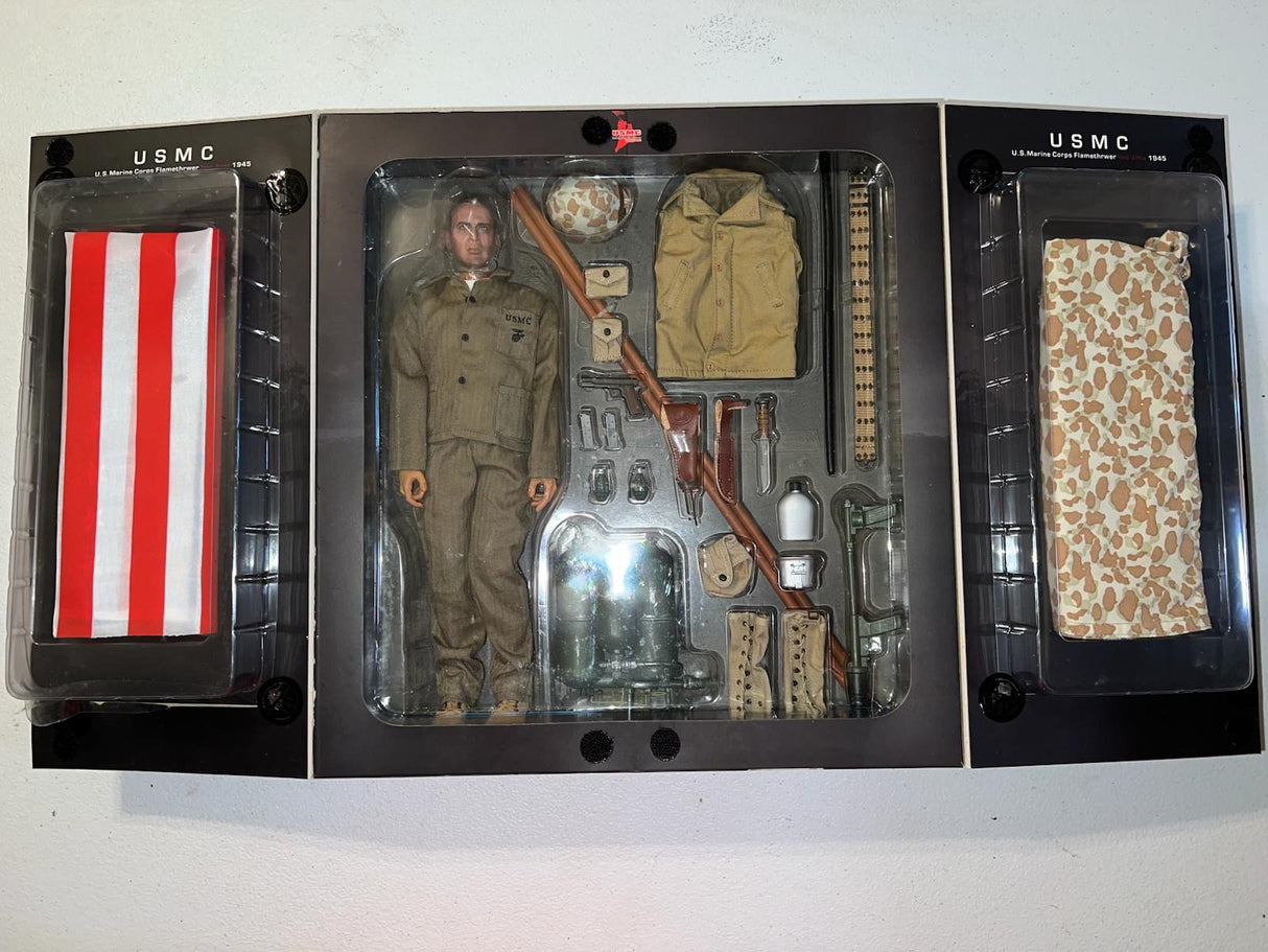 1/6 Scale WWII US Marine USMC Flame Thrower Figure - NIB Soldier Story