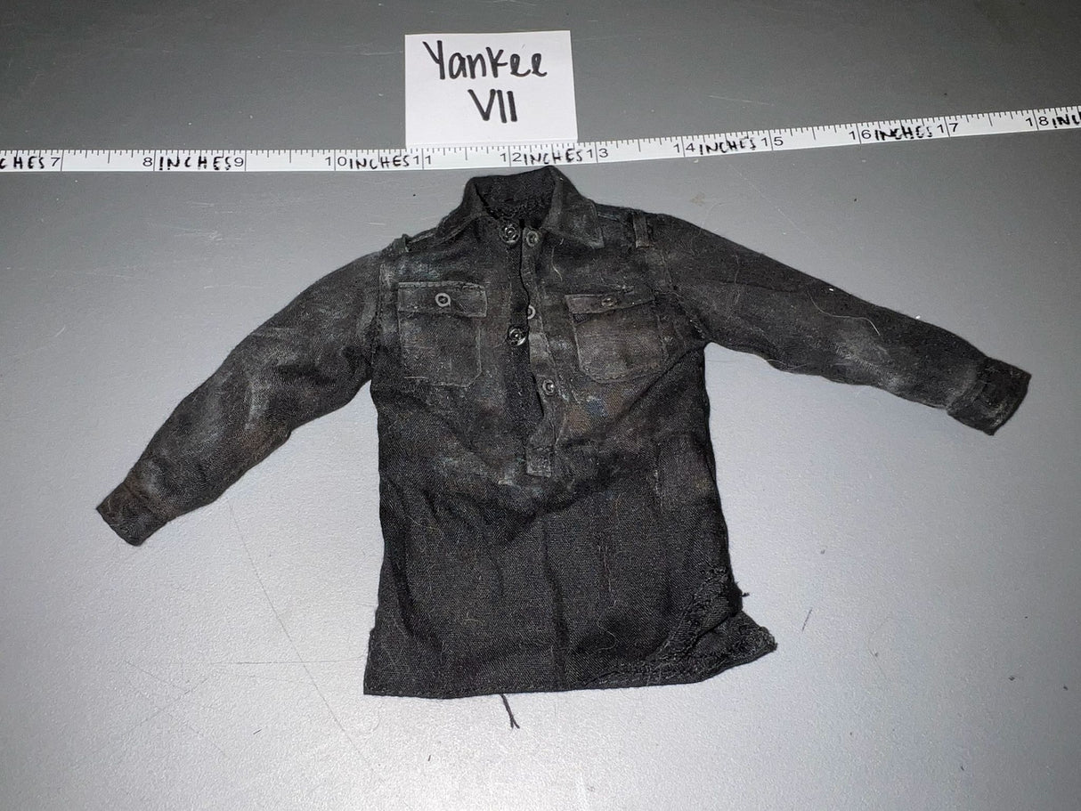 1/6 Scale WWII German Black Work Shirt - Weathered