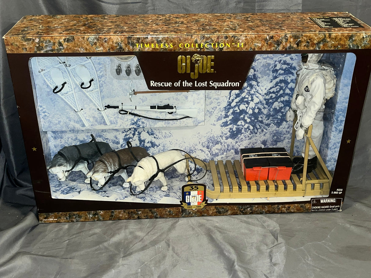 1/6 Scale Vintage Remake GI Joe Rescue of the Lost Squadron Dog Sled - NIB Hasbro - African American