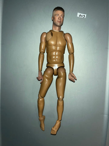 1/6 Scale WWII US War Daddy Nude Figure - Brad Pitt