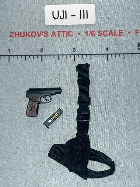 1/6 Scale Modern Era Russian Pistol with Magazine and Leg Holster Rig - Fsb Vympel—Beslan School Siege UJINDOU