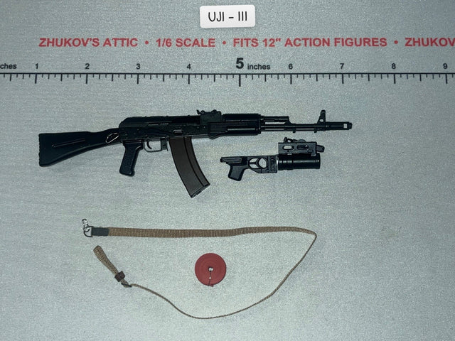 1/6 Scale Modern Era Russian Assault Rifle with Undermount Grenade Launcher and Sling - Fsb Vympel—Beslan School Siege UJINDOU