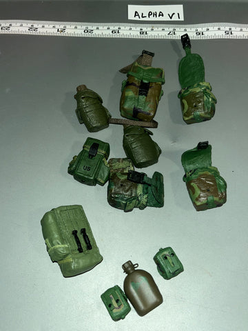 1/6 Scale Modern Era Ammo Pouch Canteen Lot