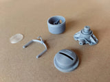 1/6 Scale WWII German Bosch Vehicle / Tank Headlight Set - Unfinished Model Kit - Warprints