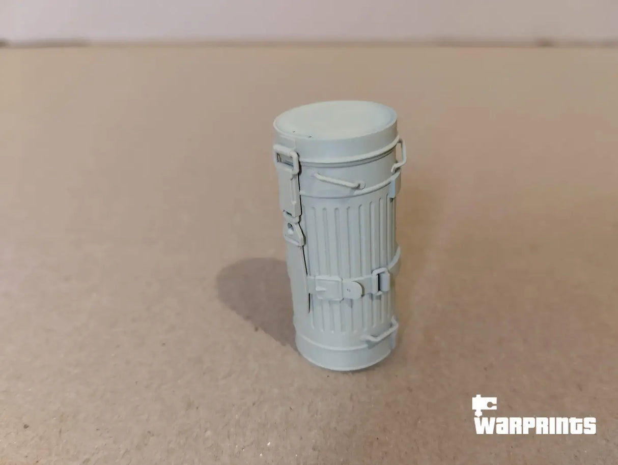 1/6 Scale WWII German M38 Gas Mask Container with Mounts - Unfinished Model Kit - Warprints