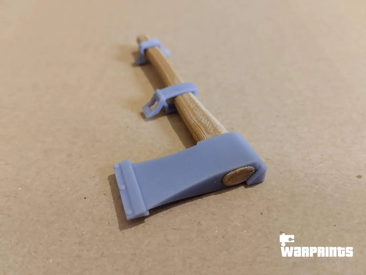 1/6 Scale WWII German Pick and Axe - Unfinished Model Kit - Warprints