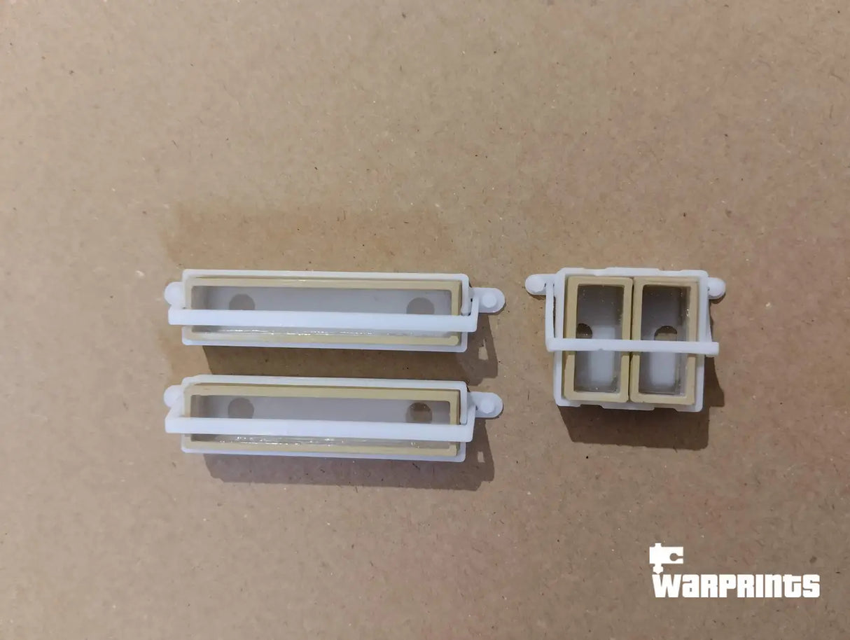 1/6 Scale WWII German Halftrack Glass Blocks for Visors - Unfinished Model Kit - Warprints