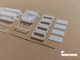 1/6 Scale WWII German Halftrack Glass Blocks for Visors - Unfinished Model Kit - Warprints