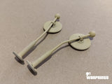1/6 Scale WWII German Vehicle Halftrack Rear View Side Mirrors - Unfinished Model Kit - Warprints