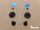 1/6 Scale WWII German Vehicle Halftrack Rear View Side Mirrors - Unfinished Model Kit - Warprints