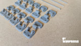 1/6 Scale WWII German Clamps for Tools – Type 1 – Set of 10 Clamps - Unfinished Model Kit - Warprints