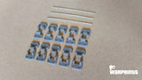 1/6 Scale WWII German Clamps for Tools – Type 1 – Set of 10 Clamps - Unfinished Model Kit - Warprints