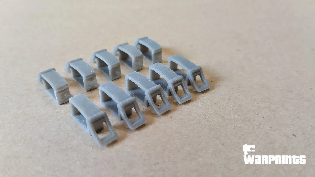 1/6 Scale WWII German Clamps for Tools – Type 1 – Set of 10 Clamps - Unfinished Model Kit - Warprints