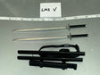 1/6 Scale Modern Era Dual Katana Swords with Back Scabbard Harness - Storm Shadow GI Joe VS Cobra Threezero LMS V