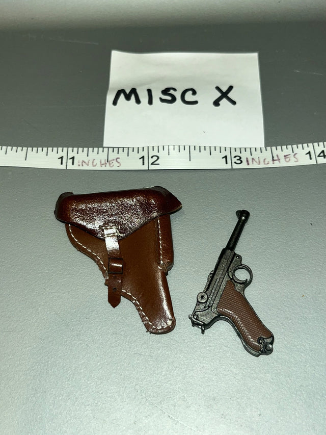 1/6 Scale WWII German Luger P08 Pistol with Holster - UD9059 1/6 WWII Hermann Goring Division Tunisia 1943 Ujindou MISC X