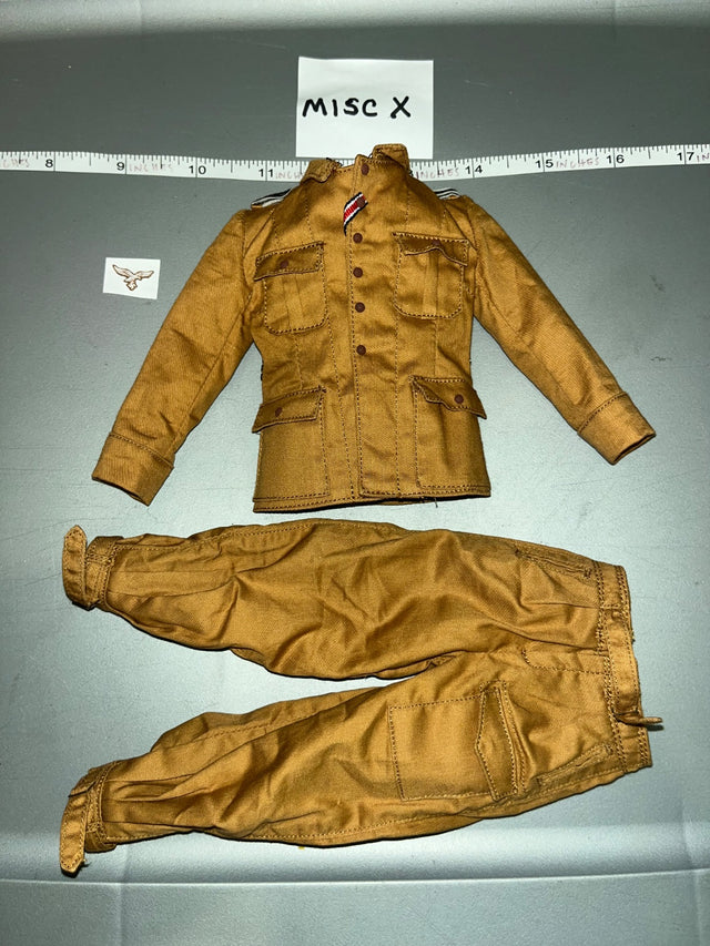 1/6 Scale WWII German Tropical Uniform Jacket and Trousers Set - UD9059 1/6 WWII Hermann Goring Division Tunisia 1943 Ujindou MISC X