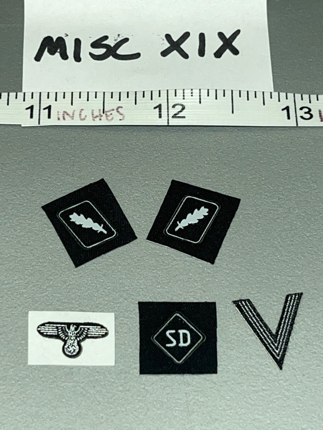 1/6 Scale WWII German SS Insignia Patch Set - Inglourious Bastards  Hans "Landa" Figure UD9053 UJINDOU MISC XIX