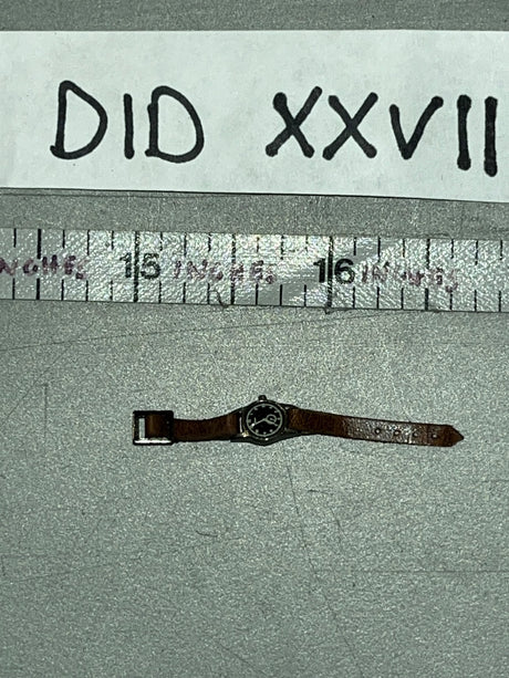 1/6 Scale Modern Era Wristwatch with Brown Strap - WWII German Polizei Division DID DID XXVII