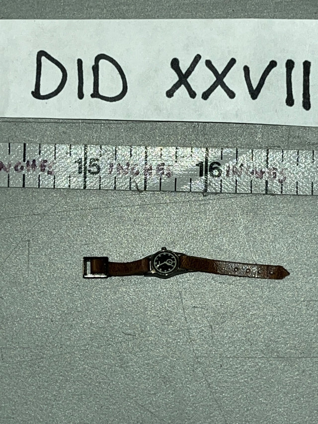 1/6 Scale Modern Era Wristwatch with Brown Strap - WWII German Polizei Division DID DID XXVII