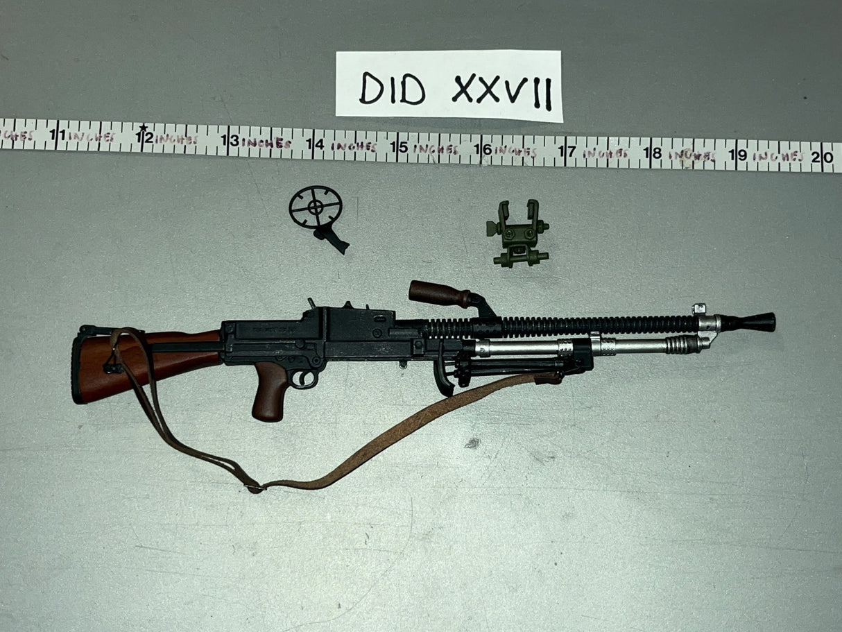 1/6 Scale WWII German MG34 Light Machine Gun with Bipod and Anti-Aircraft Sight - WWII German Polizei Division DID DID XXVII