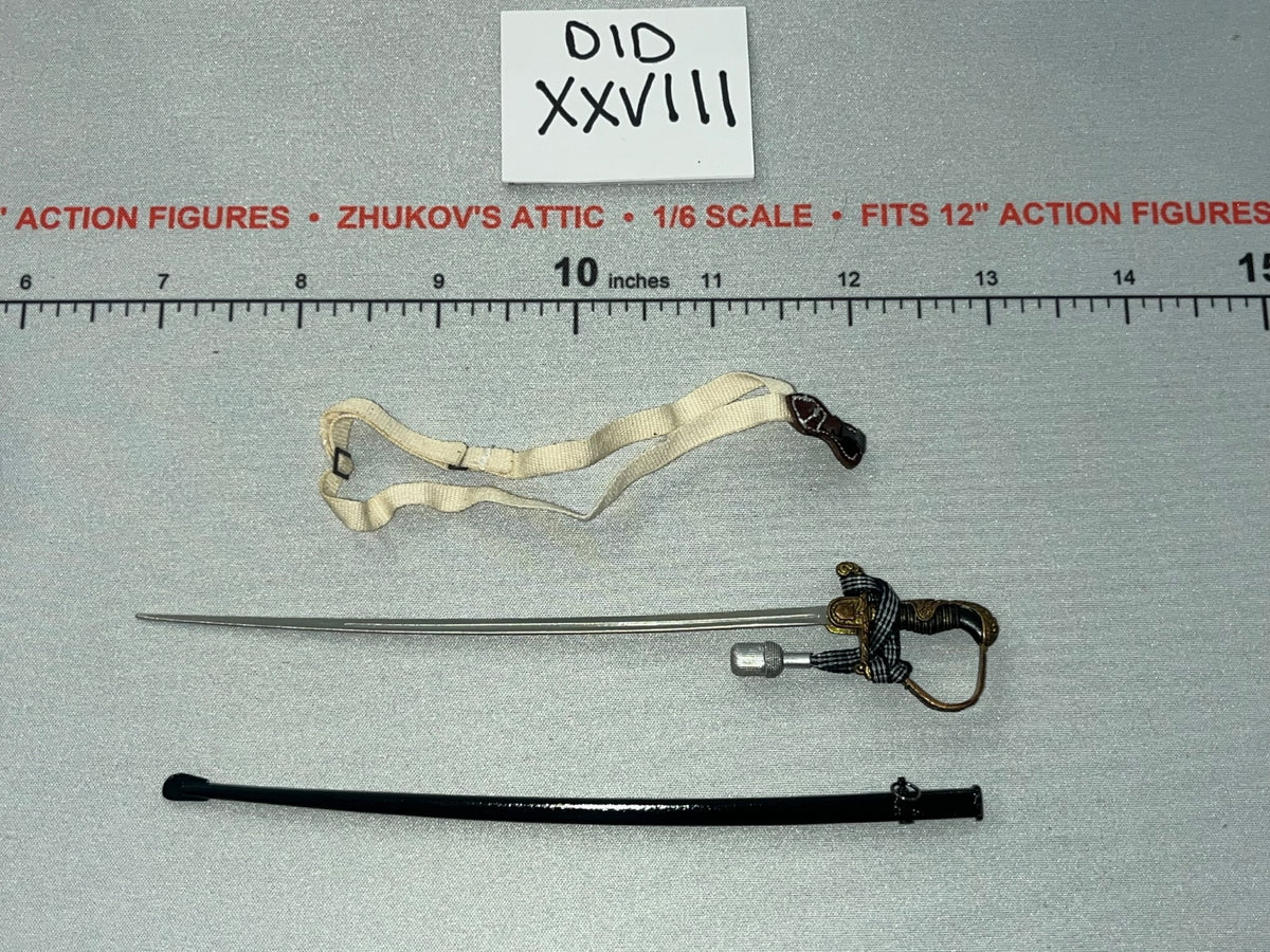 1/6 Scale WWII German Officer Sword with Scabbard and Sword Knot - Wehrmacht Officer – Otto Remer D80194 DID