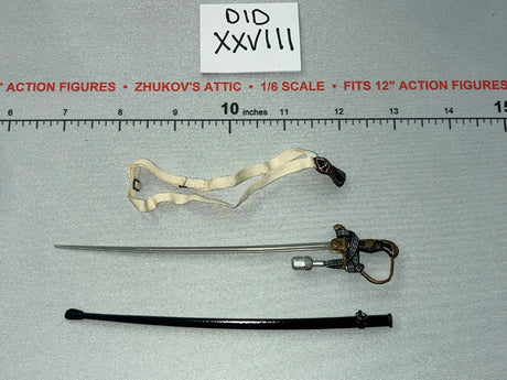 1/6 Scale WWII German Officer Sword with Scabbard - Wehrmacht Officer – Otto Remer D80194 DID