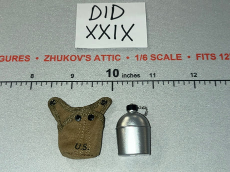 1/6 Scale WWII US M1910 Canteen with Cover - 2nd Ranger Battalion Medic Wade DID A80189