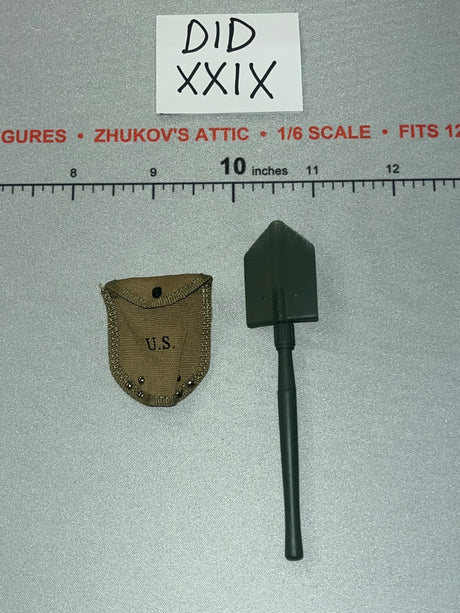 1/6 Scale WWII US Entrenching Tool with Cover - 2nd Ranger Battalion Medic Wade DID A80189