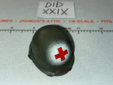 1/6 Scale WWII US Medic M1 Helmet with Red Cross - 1/6 WWII US 2nd Ranger Battalion Medic Wade DID A80189