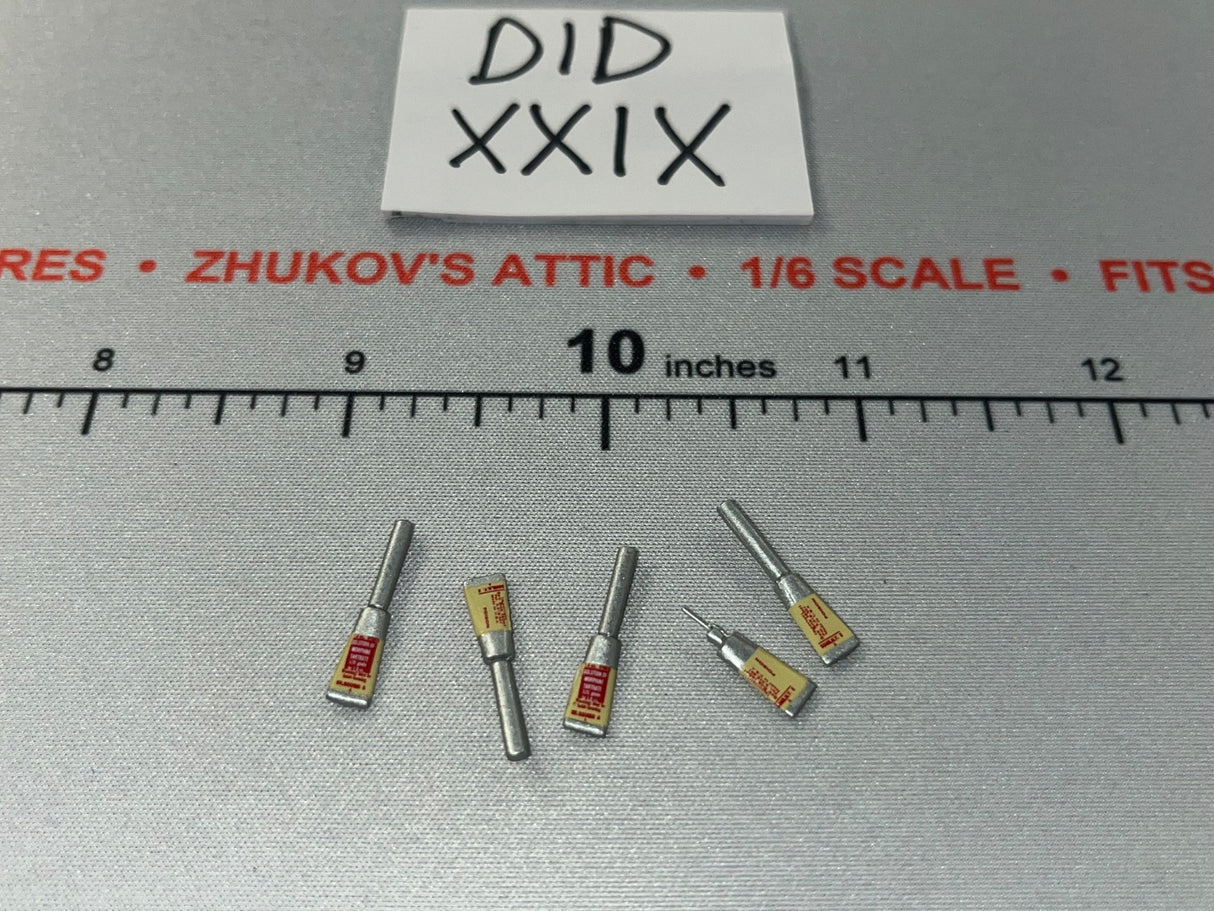 1/6 Scale WWII US Syrette Injectors Set - 1/6 WWII US 2nd Ranger Battalion Medic Wade DID A80189
