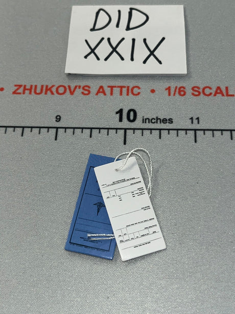 1/6 Scale WWII US Medical Tags Set - 2nd Ranger Battalion Medic Wade DID A80189