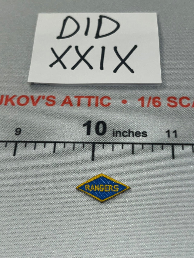 1/6 Scale WWII US Rangers Tab Patch - 1/6 WWII US 2nd Ranger Battalion Medic Wade DID A80189