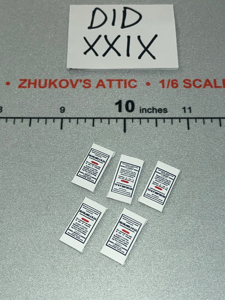 1/6 Scale WWII US Sulfa Powder Packet Set - US 2nd Ranger Battalion Medic Wade DID A80189