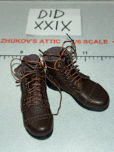 1/6 Scale WWII British Combat Boots Pair - 1/6 WWII US 2nd Ranger Battalion Medic Wade DID A80189