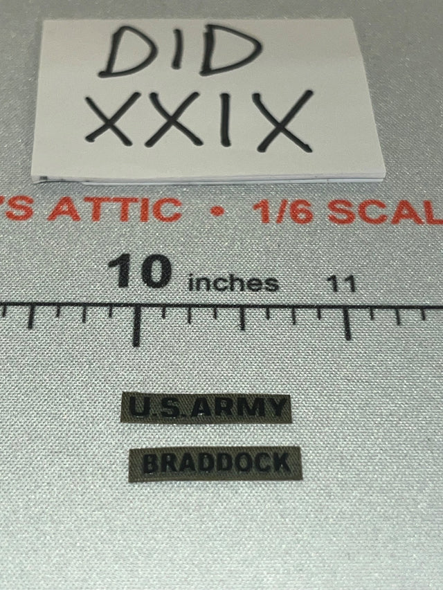 1/6 Scale WWII US Name Tapes Set - V80184 1/6 Vietnam War U.S. Army – Colonel James DID
