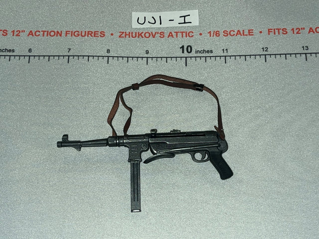 1/6 Scale WWII German Submachine Gun with Sling - WWII German 9th. Panzer Division UD9060 Ujindou
