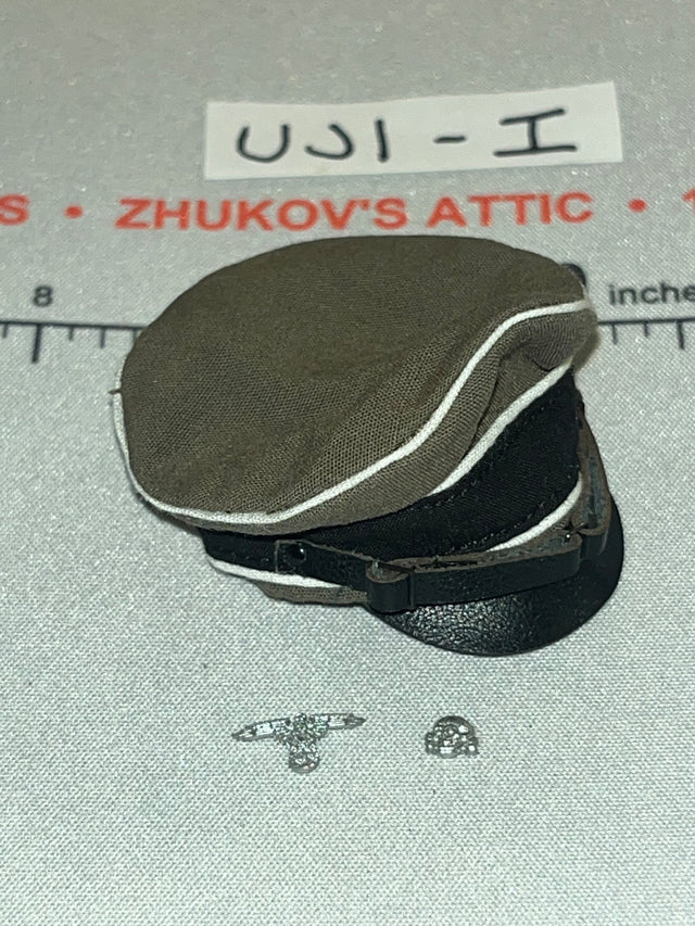 1/6 Scale WWII German Waffen Officer Peaked Cap with Insignia - WWII German 9th. Panzer Division UD9060 Ujindou