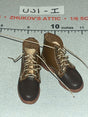 1/6 Scale WWII German Combat Boots Pair - WWII German 9th. Panzer Division UD9060 Ujindou