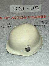 1/6 Scale WWII German Waffen M35 Winter White Helmet - Infantry in Wachmantel Leningrad 1943 - UD9062 UJINDOU