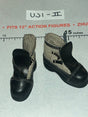 1/6 Scale WWII German Combat Boots Pair - Infantry in Wachmantel Leningrad 1943 - UD9062 UJINDOU