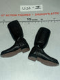1/6 Scale WWII German Combat Boots Pair - Infantry in Wachmantel Leningrad 1943 - UD9062 UJINDOU